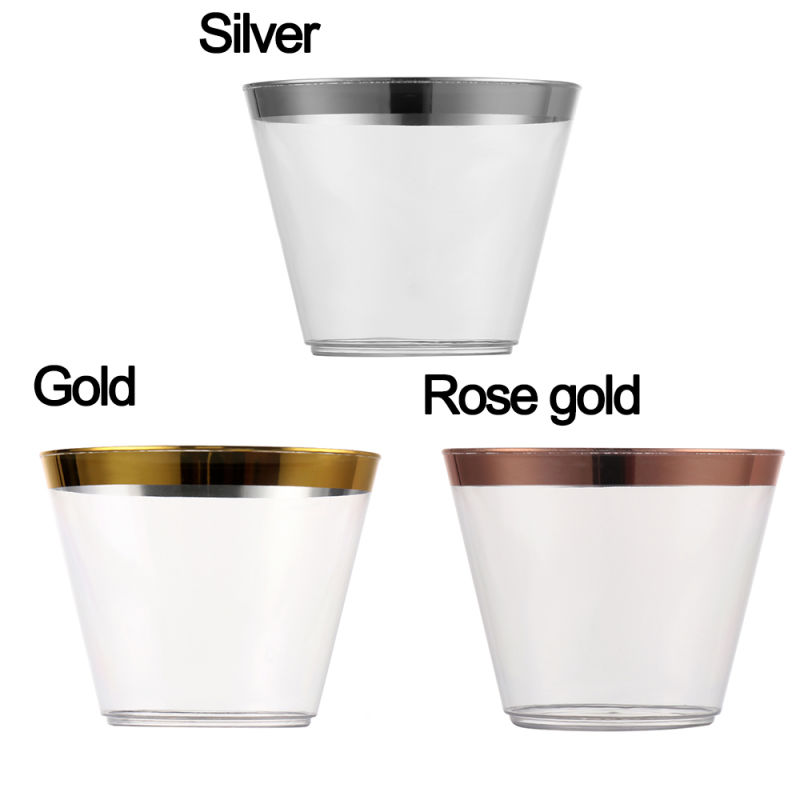 China Cheap 9oz Gold Rimmed Cup China Factory PS Cup