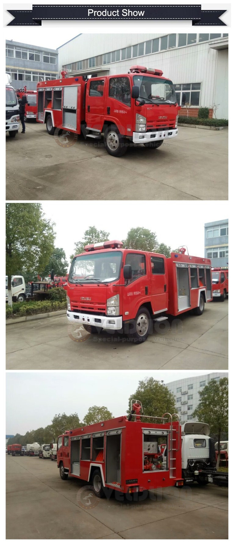 Japan 1500gallon Water Tanker Fire Fighting Truck Fire Engine