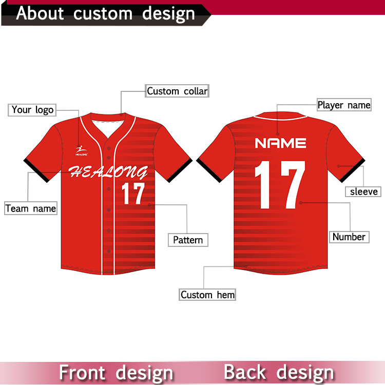 Healong Wholesale 100% Polyester Dry Fit Sublimation Mens Baseball Jacket