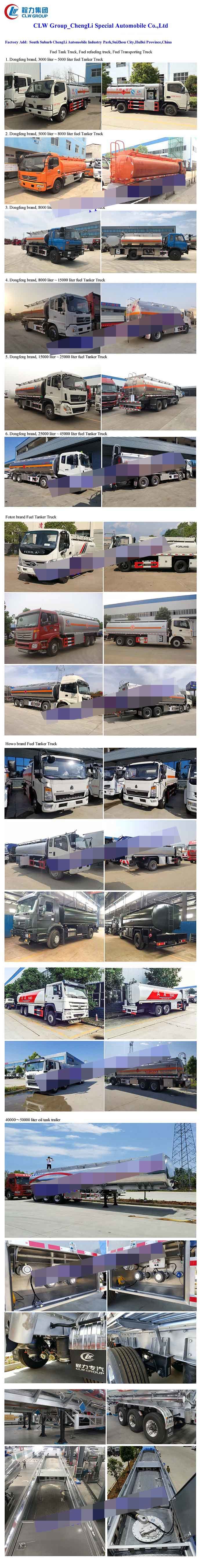 Dongfeng 8000~9000 Liter Fuel Refueling Tanker Truck