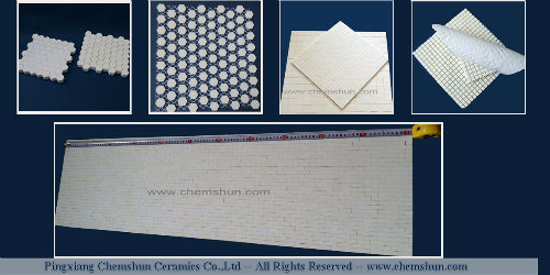 Alumina Tile Kit as Pulley Lagging Ceramic Liner Applied to Pipework