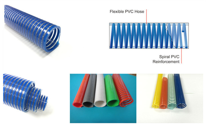 Water Pump Helix Reinforced Clear Vacuum Corrugated Suction Hose