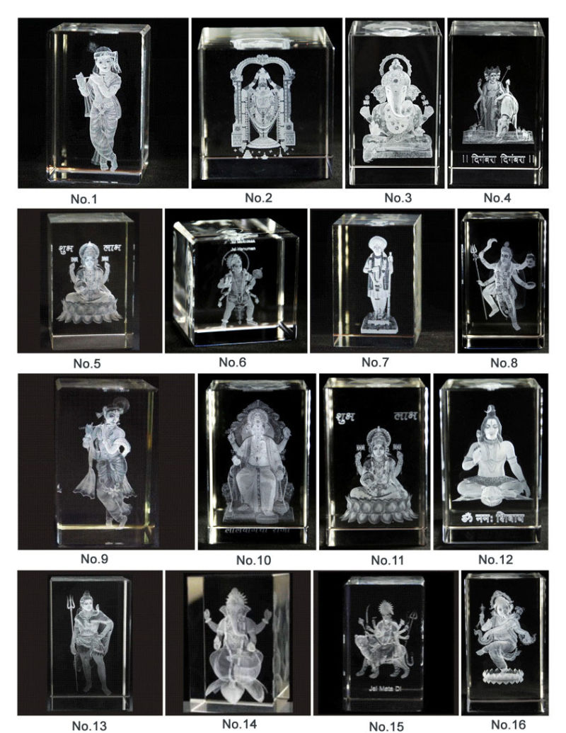 Personalized Crystal Glass Shining Hinduism Crafts Supplier for Party and Holiday