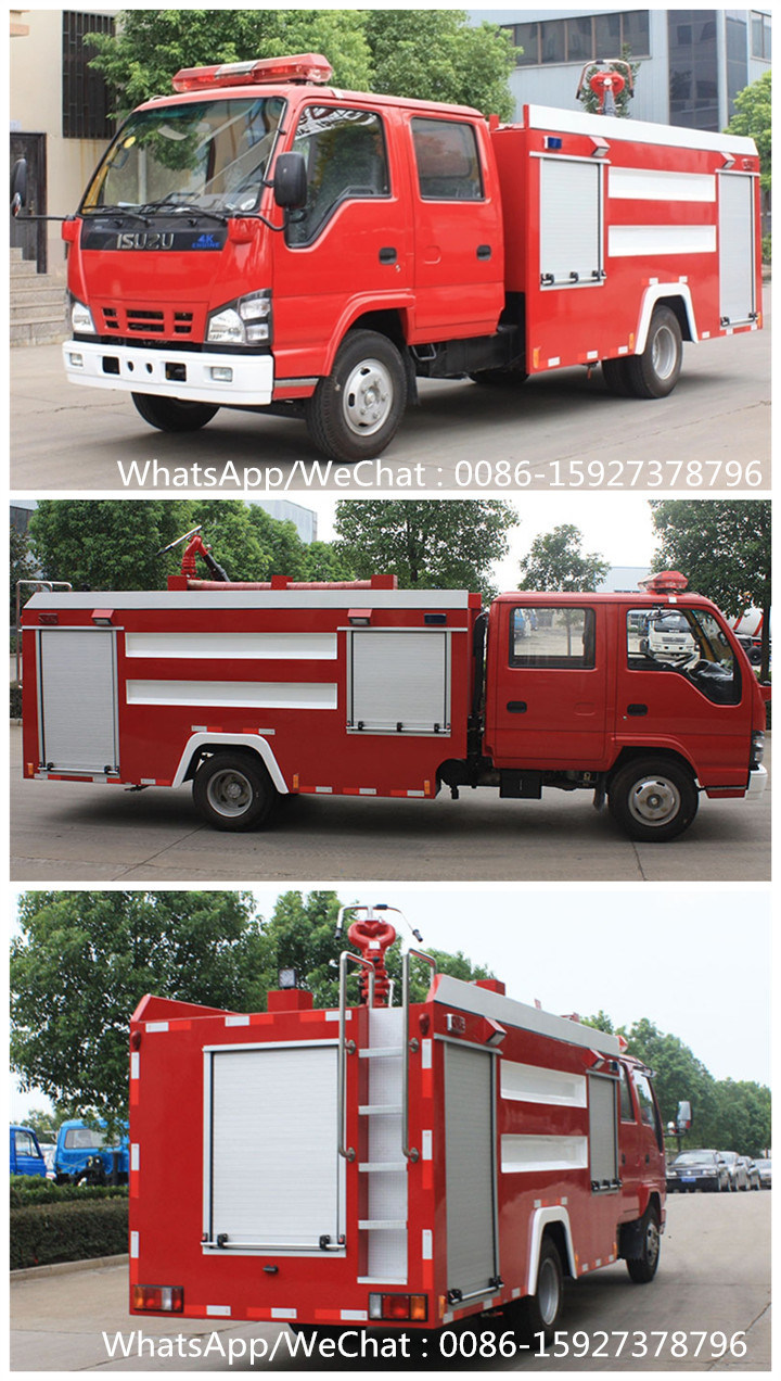 2500 Liter Water Foam Fire Fighting Isuzu Fire Fighter Truck Fire Engine