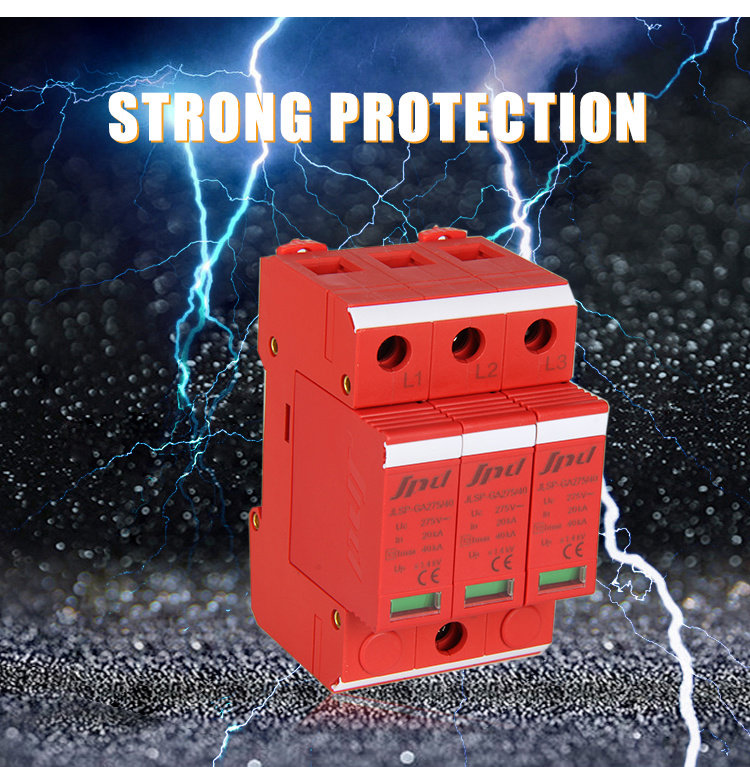 Three Phase AC SPD Industrial Surge Protective Devices 485V Class 2 Surge Protector