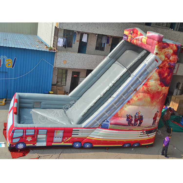 Custom Inflatable Fire Truck Slide for Children