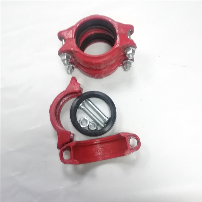 Ductile Iron Fire Fighting Rigid Coupling Ral3000 Grooved Fittings Flexible Coupling