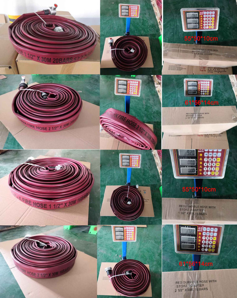 Best Selling Rubber Fire Hose 1.5 Inch Fire Hose with Nozzle