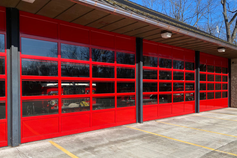 China Automatic Fire Aluminum Alloy Sectional Garage Door for Fire Department