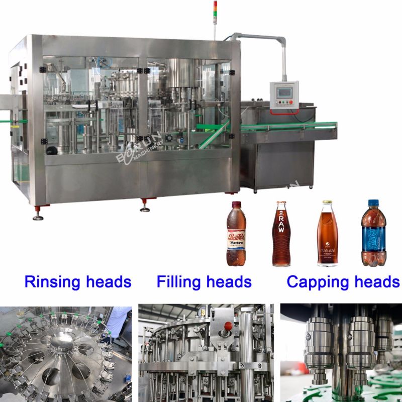 Full Automatic Soft Water Bottling Machine / Carbonated Beverage Bottle Filling Machine