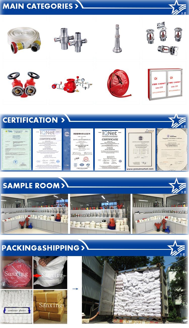 Single Jacket Fire Fighting Hose with Nst/NPT Coupling