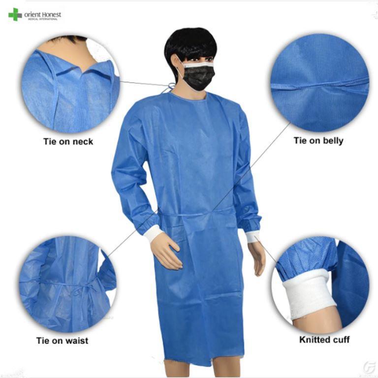 Factory Consumable SMS Standard Disposable Gown Duraable Gowns