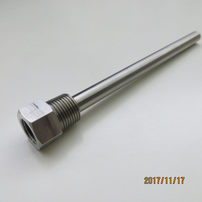 CNC Machining Brass/Inconel Thermowell-Threaded, Industrial Lagging Thermowell