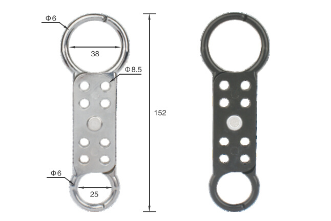 Fire Resistant Double End Aluminum Hasp for Two Functions (BD-K61)