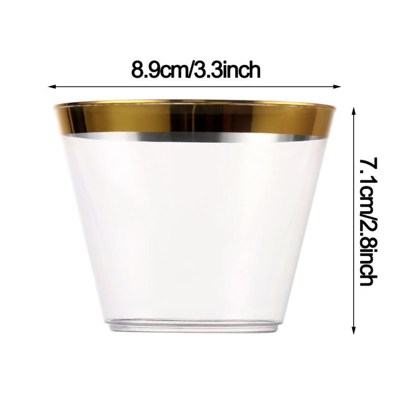 China Cheap 9oz Gold Rimmed Cup China Factory PS Cup