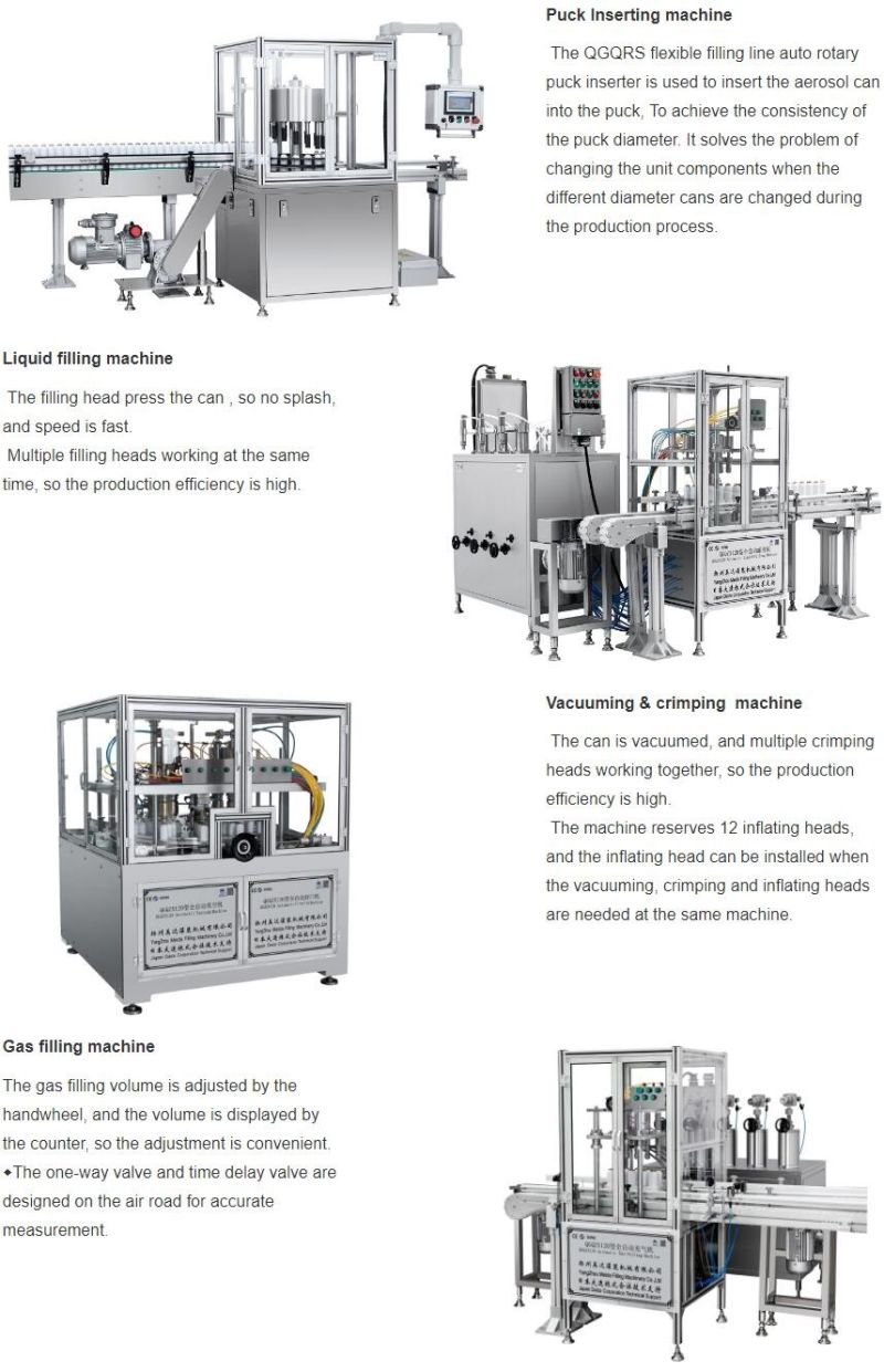 Automatic Aerosol Filling Crimping Machine and Propellant Gas Machine