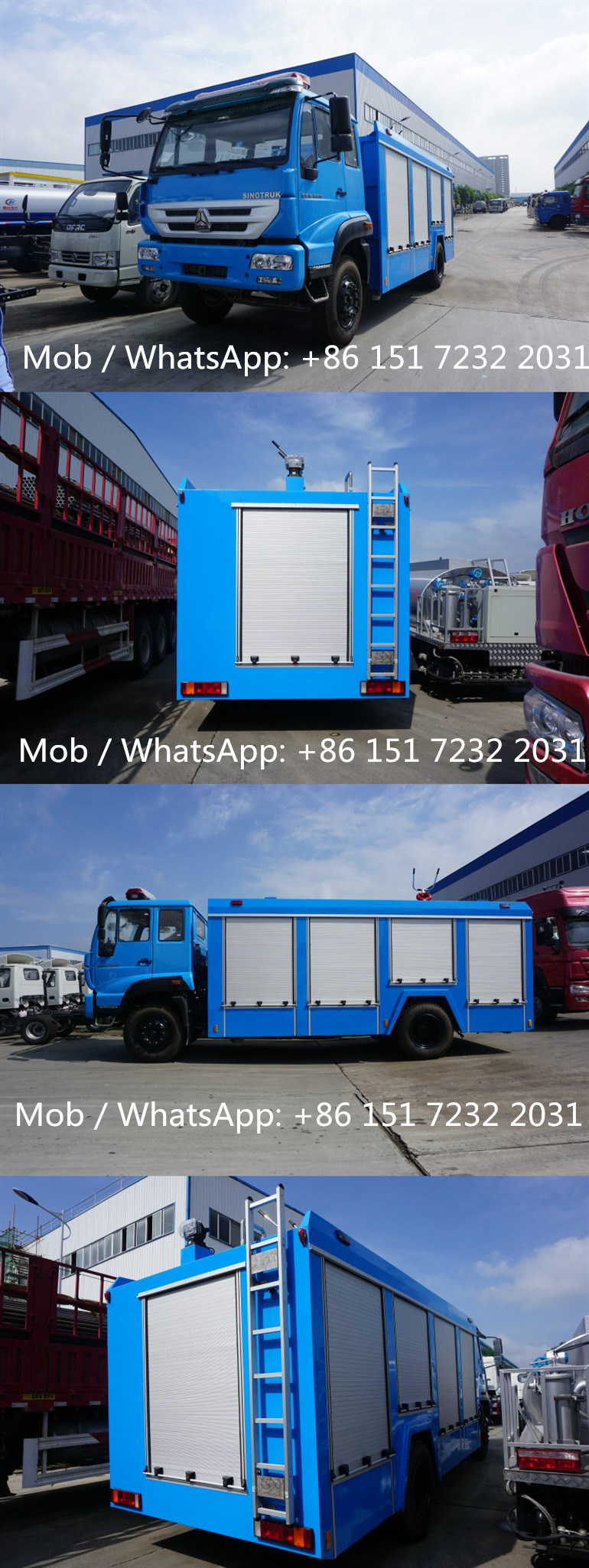 Isuzu Sinotruk 8000L Water Tank Fire Truck New Fire Truck 8 Ton Fire Fighting Rescue Truck