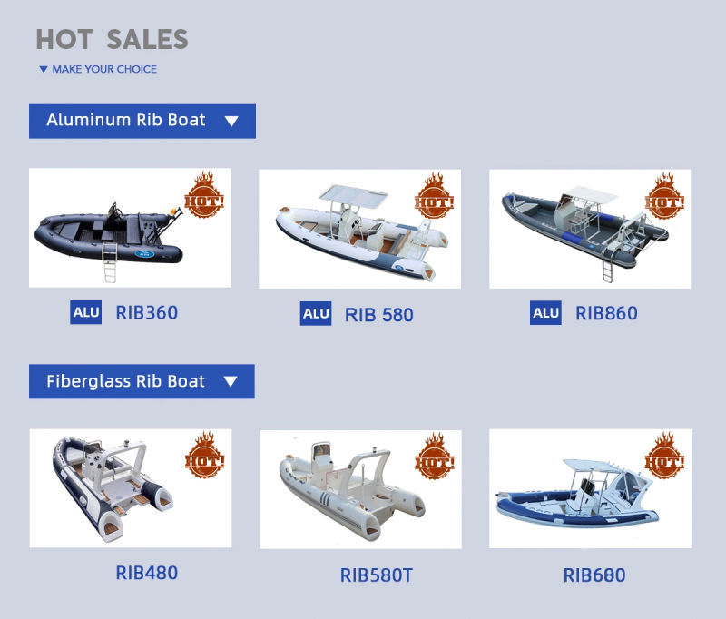 Rescue Inflatable Boat Aluminum Rib 860 Hypalon Inflatable Diving Rescue Inflatable Boat