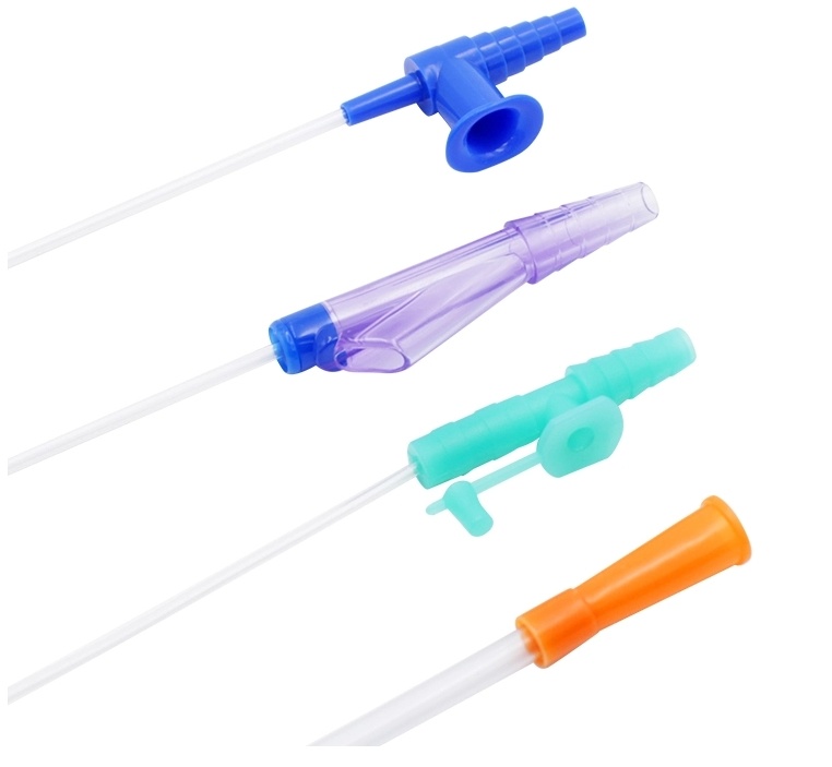 Sterile Suction Tube Suction Catheter with Cap Cone Connectors