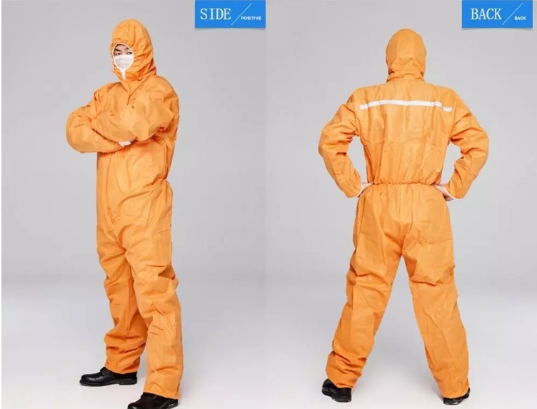 SMS Disposable Non-Woven Fabric Protective Coveralls/Safety Coveralls