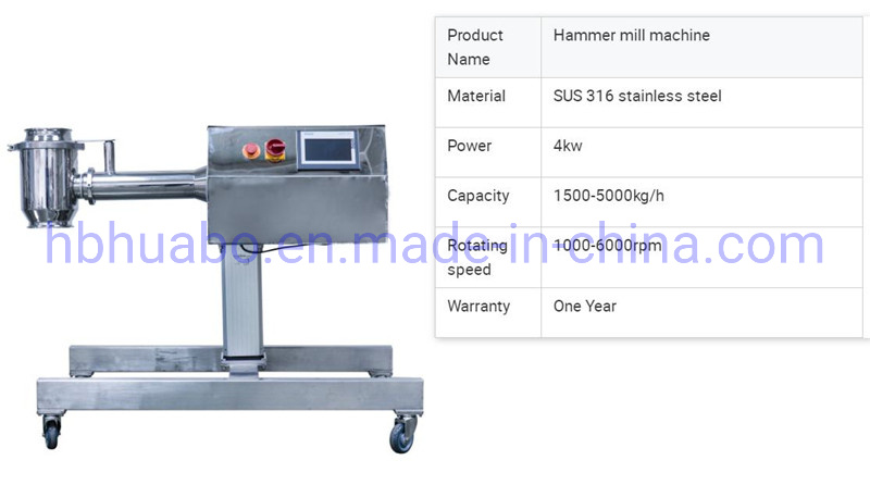 Medical Equipment with Hammer Mill for The Chemical and Pharmaceutical Industry