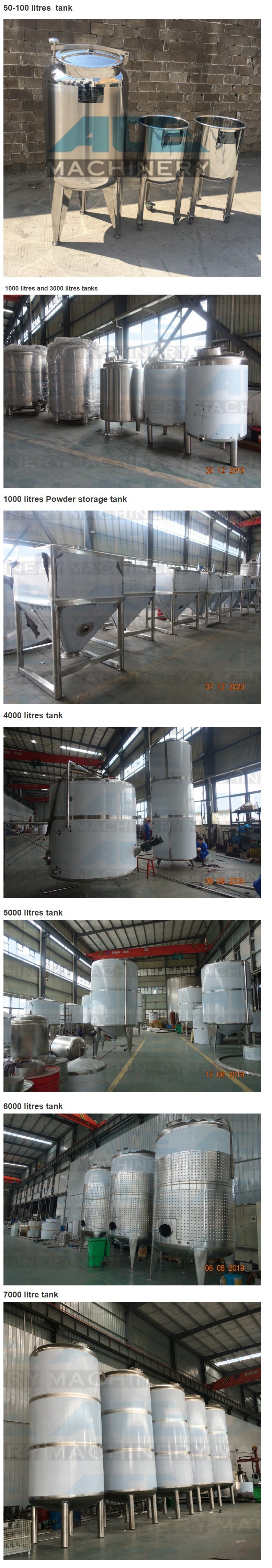 Large Storage Tank Water Tanks Stainless Steel 304/316 5000 Liter 10000 Litres