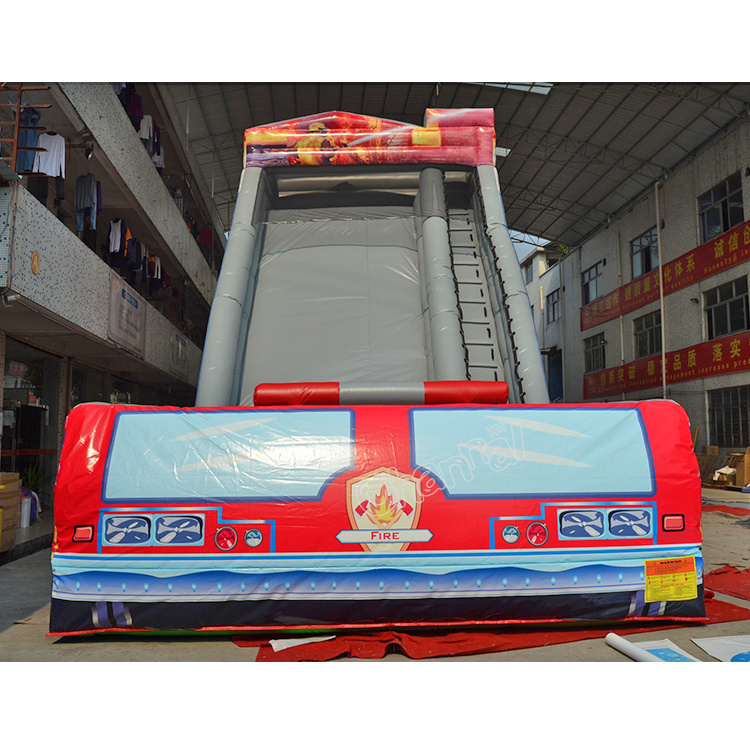 Custom Inflatable Fire Truck Slide for Children