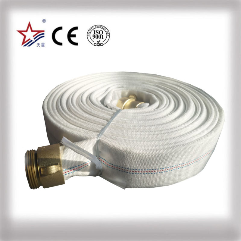 Single Jacket Fire Fighting Hose with Nst/NPT Coupling