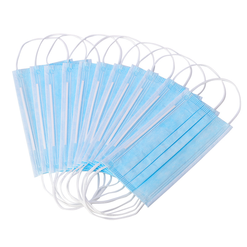 Respirator Sanitary Face Mask Item Blue and Non-Woven Respirator