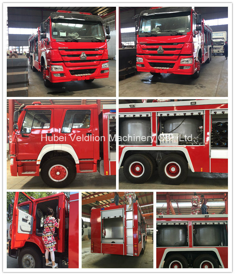 280HP HOWO 8m3 Water Fire Truck