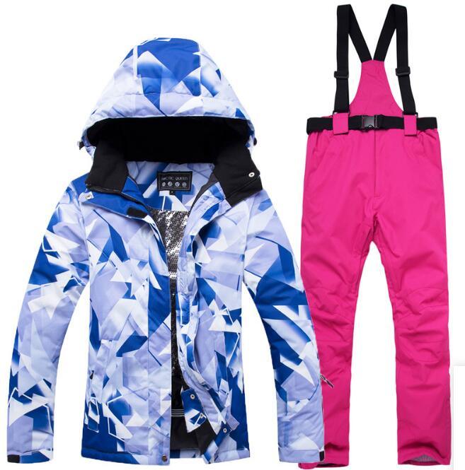 Winter Outdoor Ski Suit Women's Windproof, Waterproof, Warm Snowboard and Double Snowboard Ski Suit
