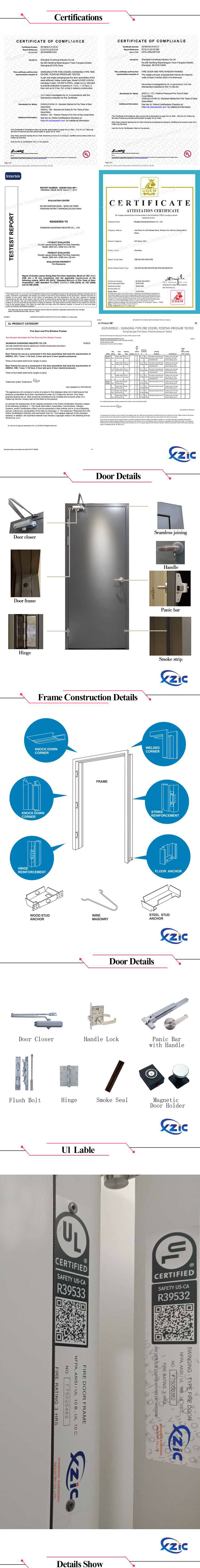 Air Conditioner Room Entry Fire Rated Steel Door