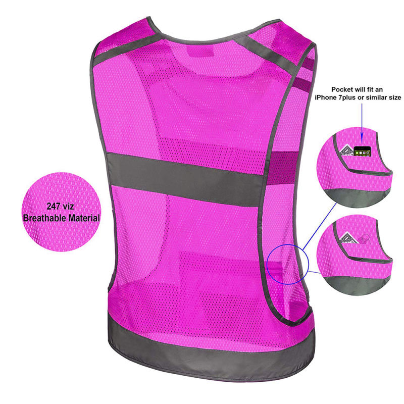 New Style Fluorescent Outdoor Night Riding Running Safety Reflective Sports Vest