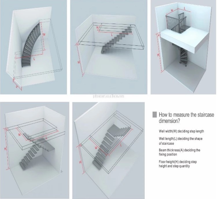 Modern Prefabricated Staircase Wood Floating Stair Steel Stringer Stair