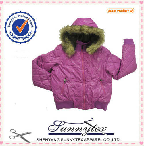 Little Girl Pink Winter Jacket and Little Boy Grey Winter Jacket