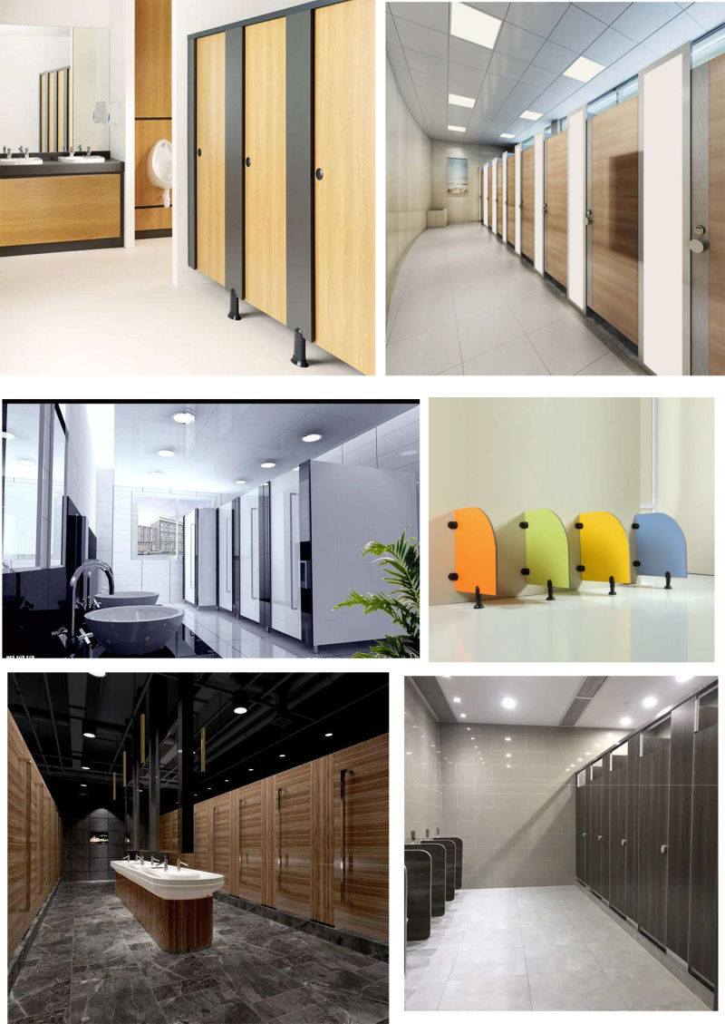 Wc Division HPL Toilet Cubicle Division Panel with Fittings