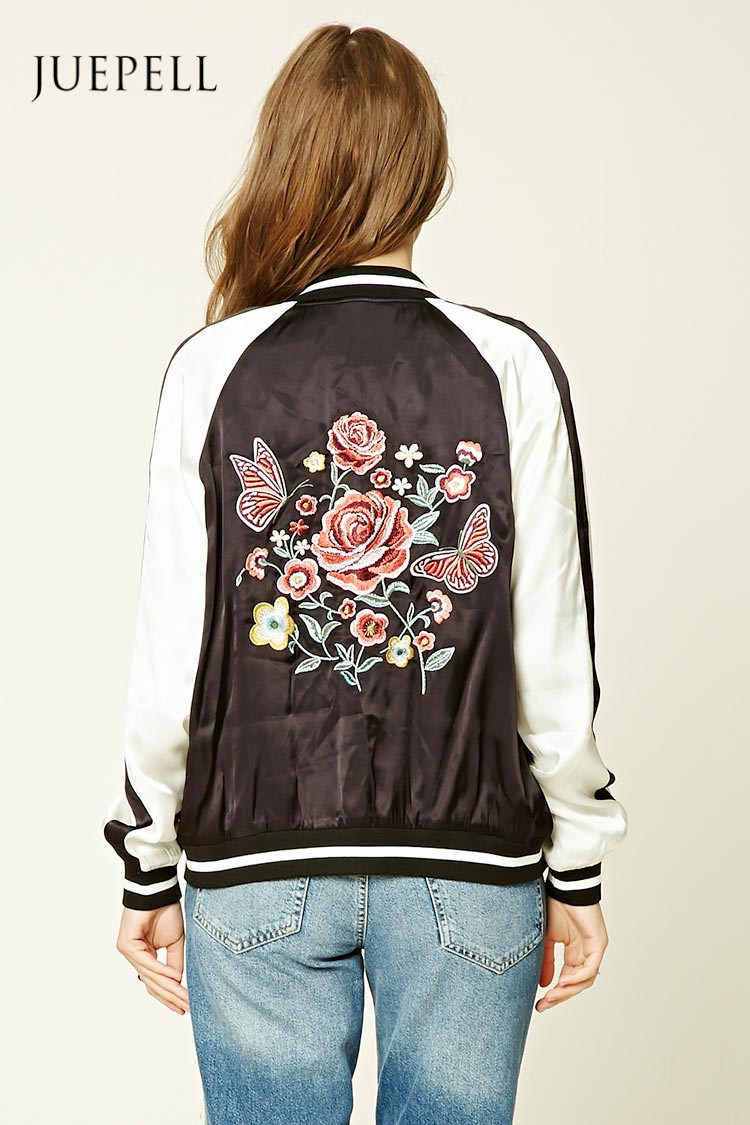 Fashion Embroidery Baseball Women Jacket