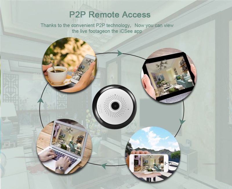 WiFi 360 Degree Two Way Panoramic Fisheye Wireless CCTV Camera