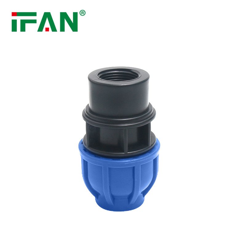 PP Compression Fittings Female Coupling for HDPE Irrigation Pipe