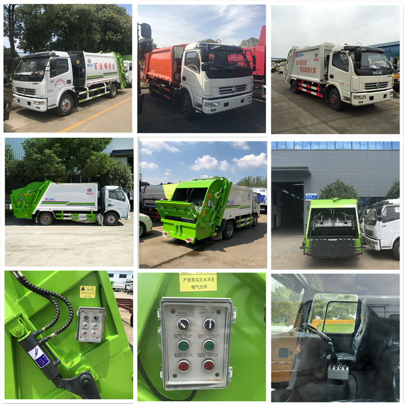 Clw 120HP 4X2 8000 Liters Waste Compactor Garbage Truck Dimension for Sale