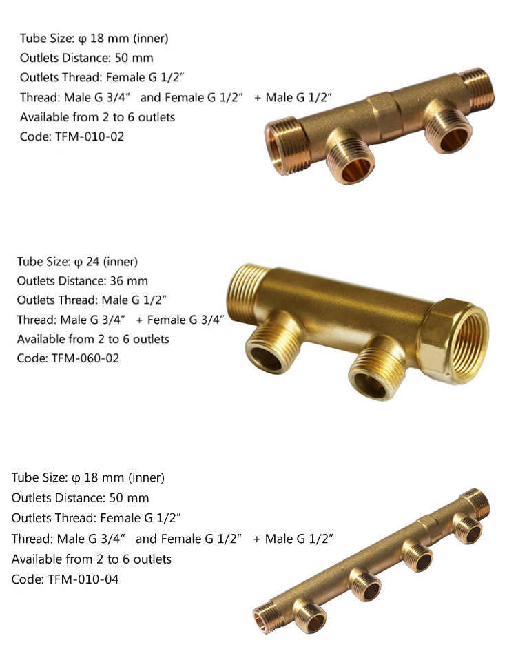 Underfloor Heating Systems 1 Brass Manifold/Water Manifold