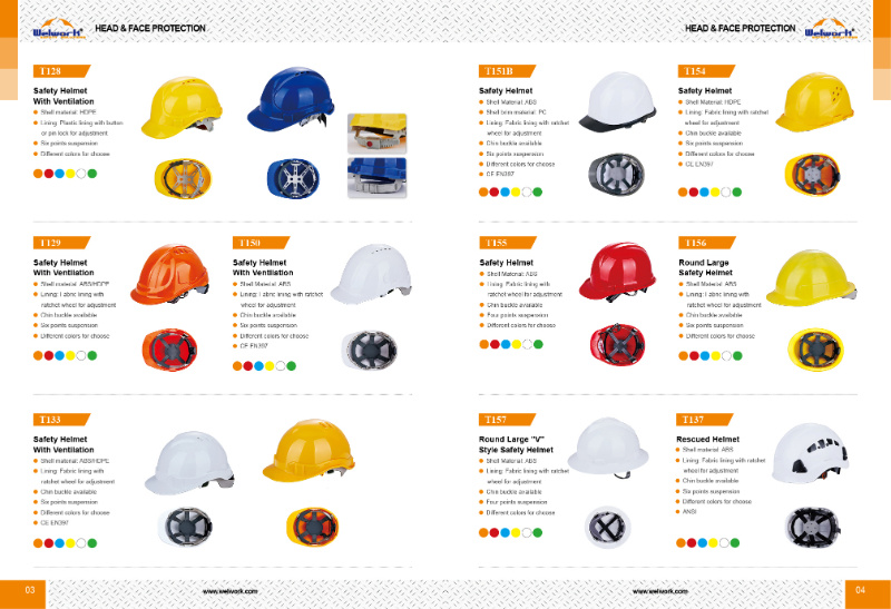 T137 High Quality Custom Construction Safety Working Rescue Helmet