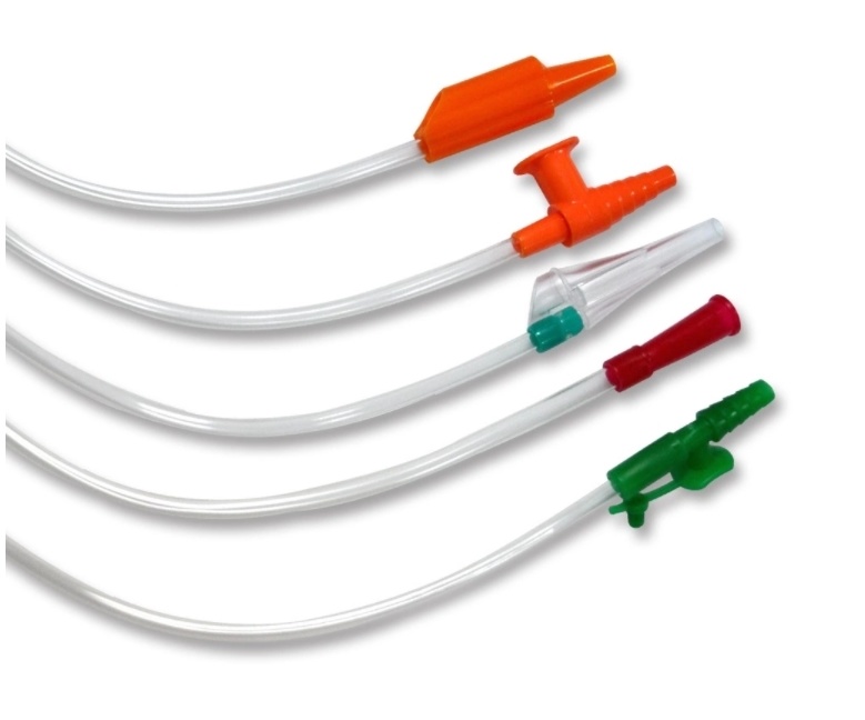 Sterile Suction Tube Suction Catheter with Cap Cone Connectors