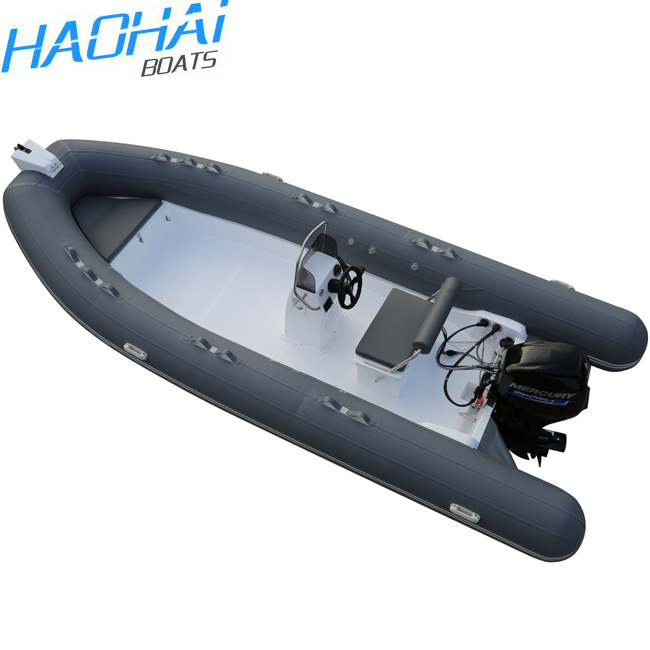 CE 5.5m Open Floor Fiberglass Hull Rescue Rib Boat