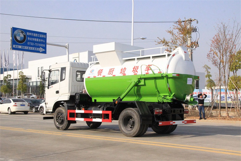 4X2 170HP Dongfeng 10000 Liters Hotel Waste Garbage Truck