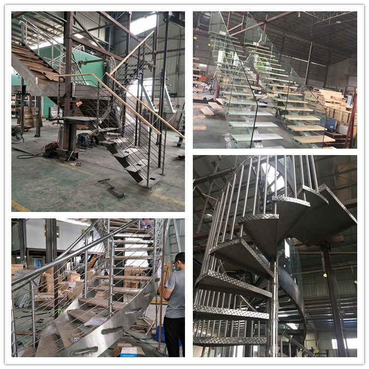 Morden Staircase, Glass Rail Staircase, Stair Factory Supply