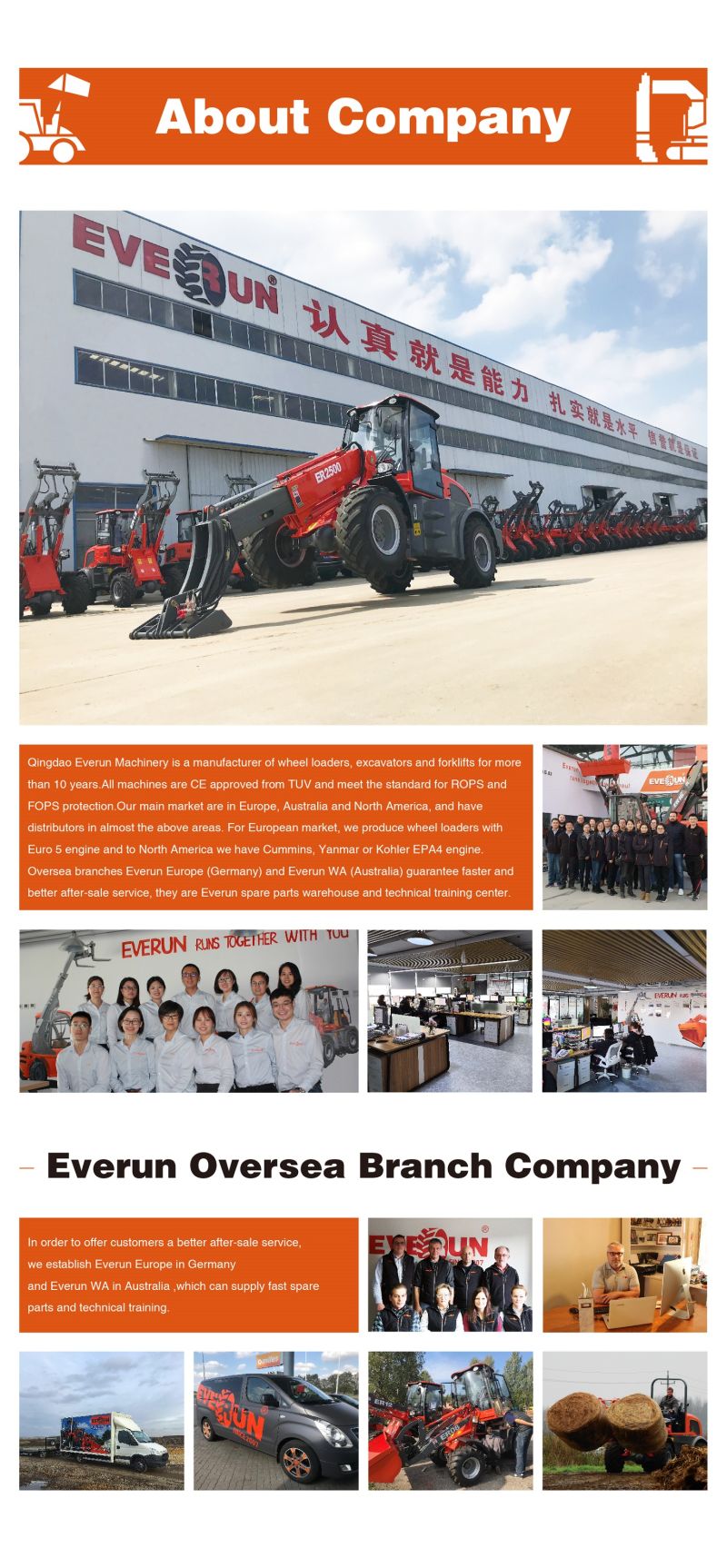 China Everun Er408t Hydraulic Bucket Small Mini Wheel Loaders From China Factory