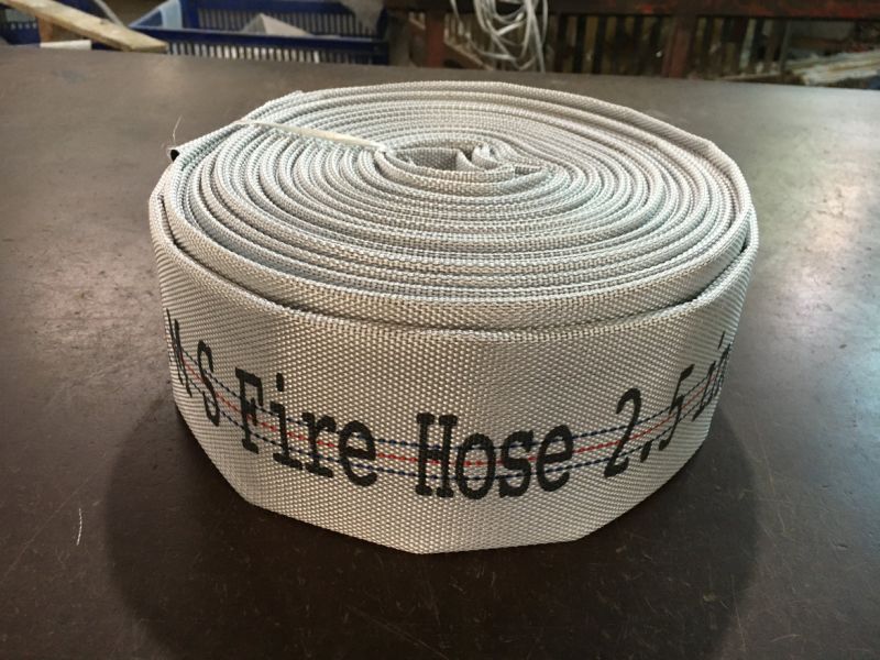 Fire Safety, Single Jacket Canvas Rubber Fire Fighting Hose