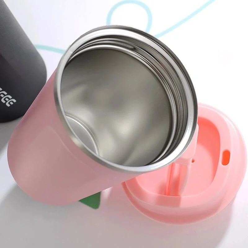 Custom Logo Thermos Double Wall Insulated Water Bottle Stainless Steel Coffee Cup