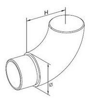 Stainless Steel Handrail Fitting Handrail Bent End for Balustrade
